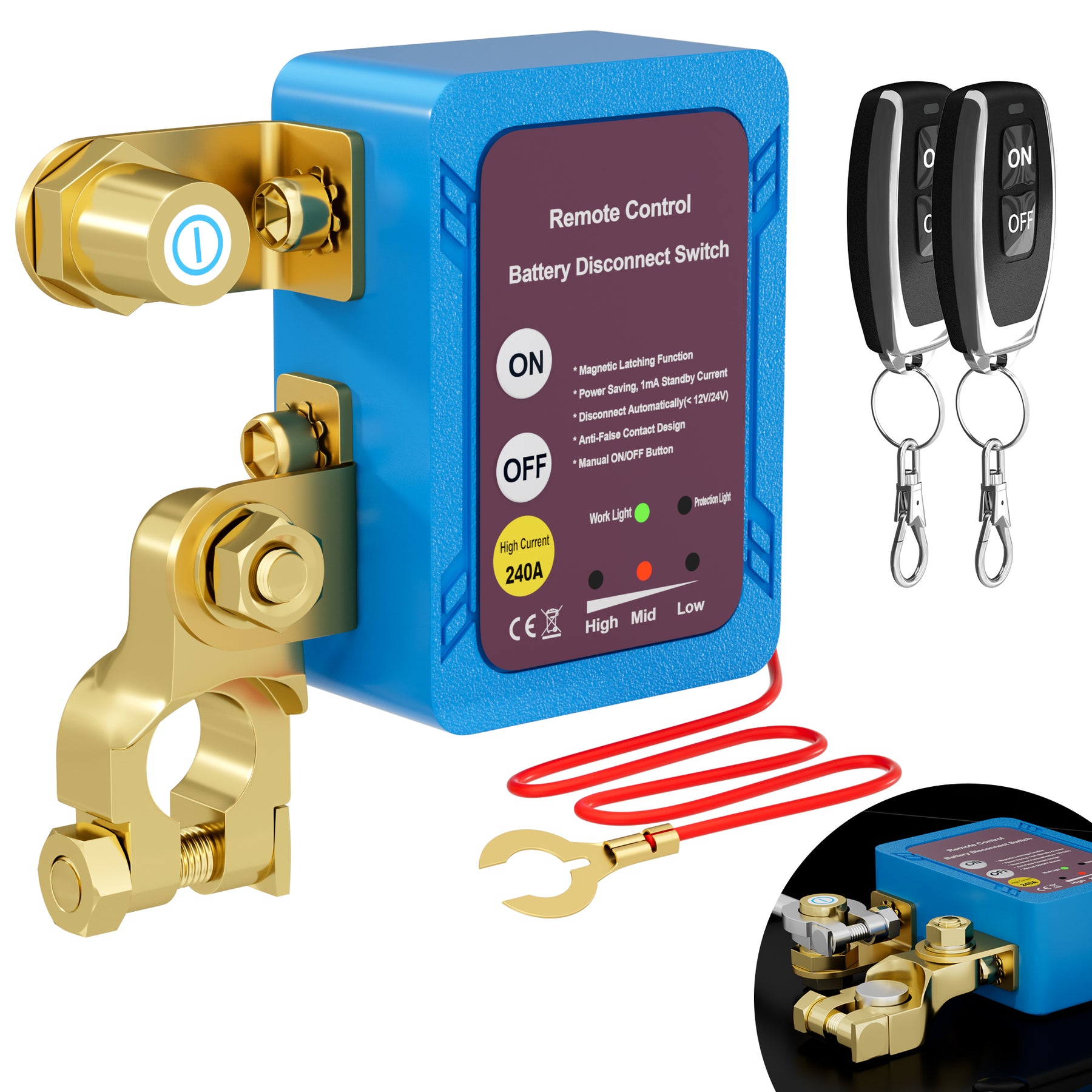 Remote Battery Cut Off Switch 1000A – Sakelar Pemutus Baterai Anti Korslet